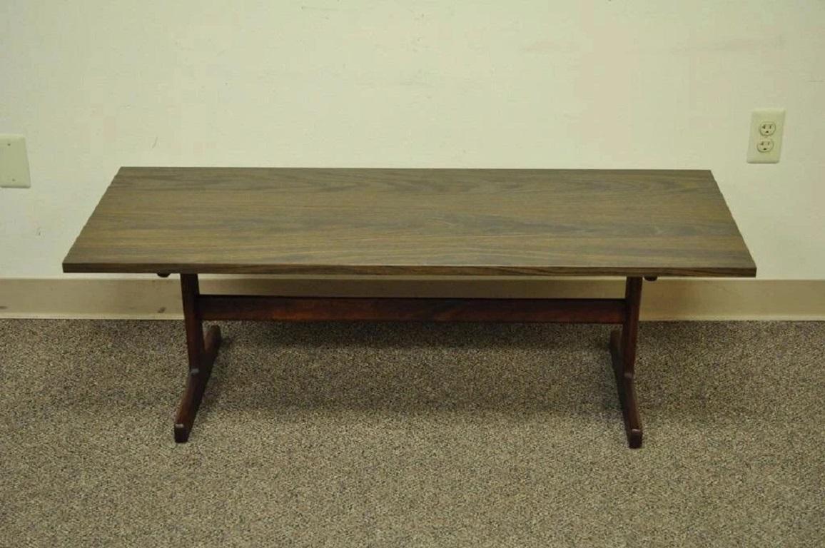 Tavolino da caffè rettangolare in teak e laminato danese moderno della metà del secolo scorso in vendita 5