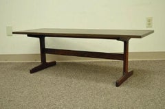 Vintage Mid Century Danish Modern Teak and Laminate Rectangular Coffee Table