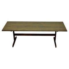 Tavolino da caffè rettangolare in teak e laminato danese moderno della metà del secolo scorso