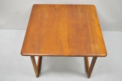 Vintage Mid Century Danish Modern Teakholz 30" Quadratische Seite Ende Lampe Tisch