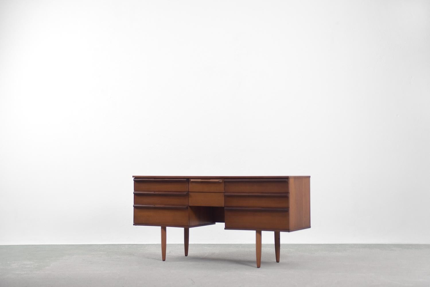 Vintage Midcentury Danish Modern Teak Wood Desk from Avalon, 1960s For Sale 14