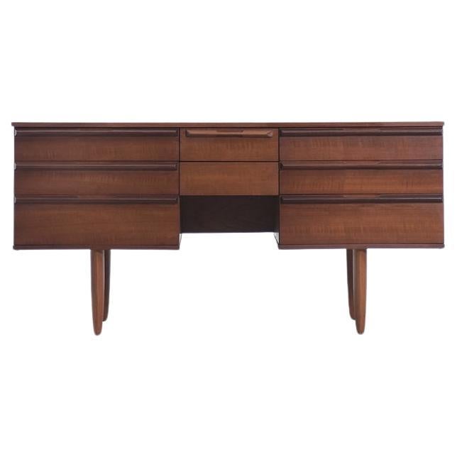 Vintage Midcentury Danish Modern Teak Wood Desk from Avalon, 1960s For Sale