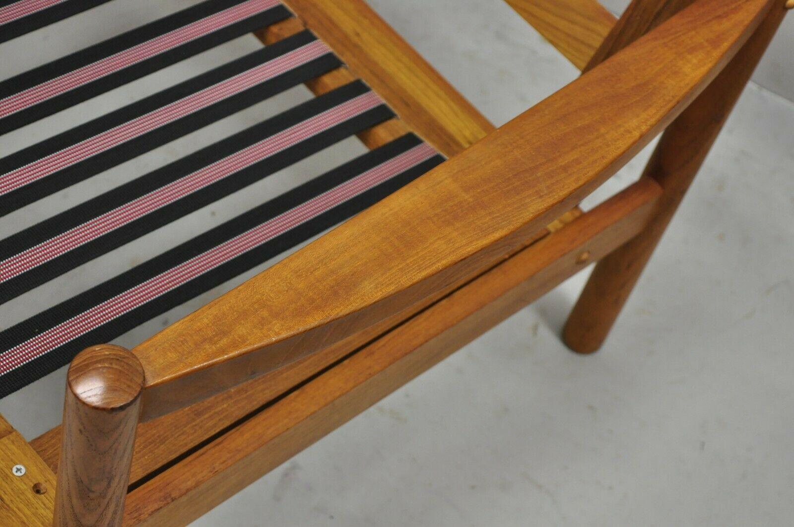 Mid-Century Modern Vintage Mid Century Danish Modern Teak Wood Lounge Club Arm Chair Domino Mobler