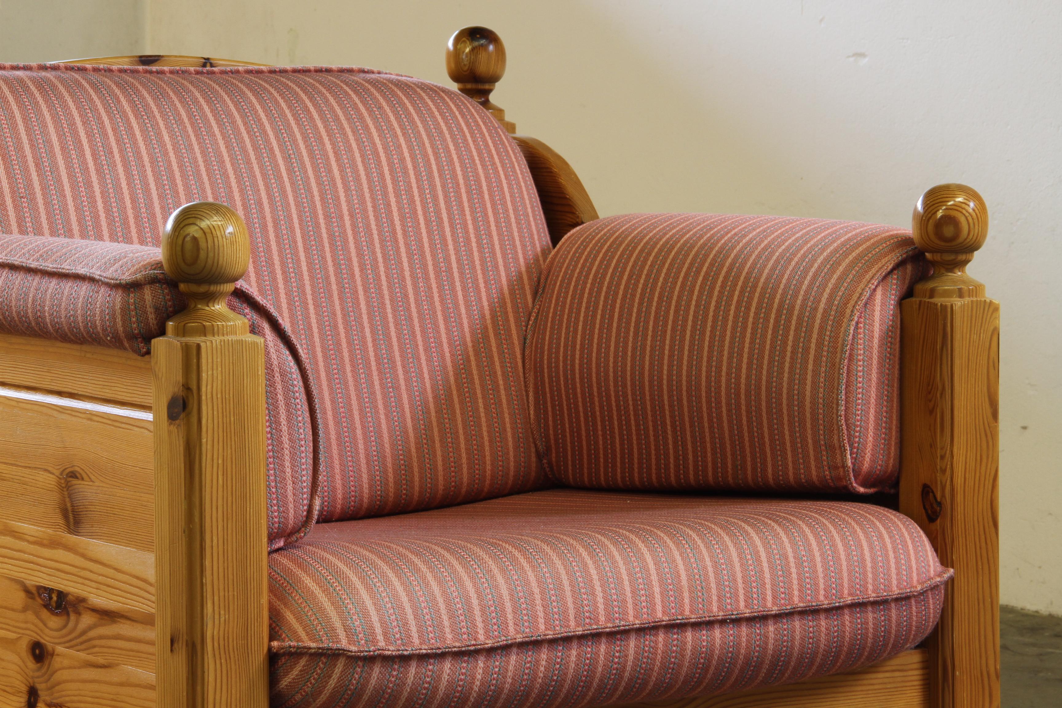 Vintage Mid-Century Danish Pine Lounge Chair, 1970er Jahre im Angebot 5