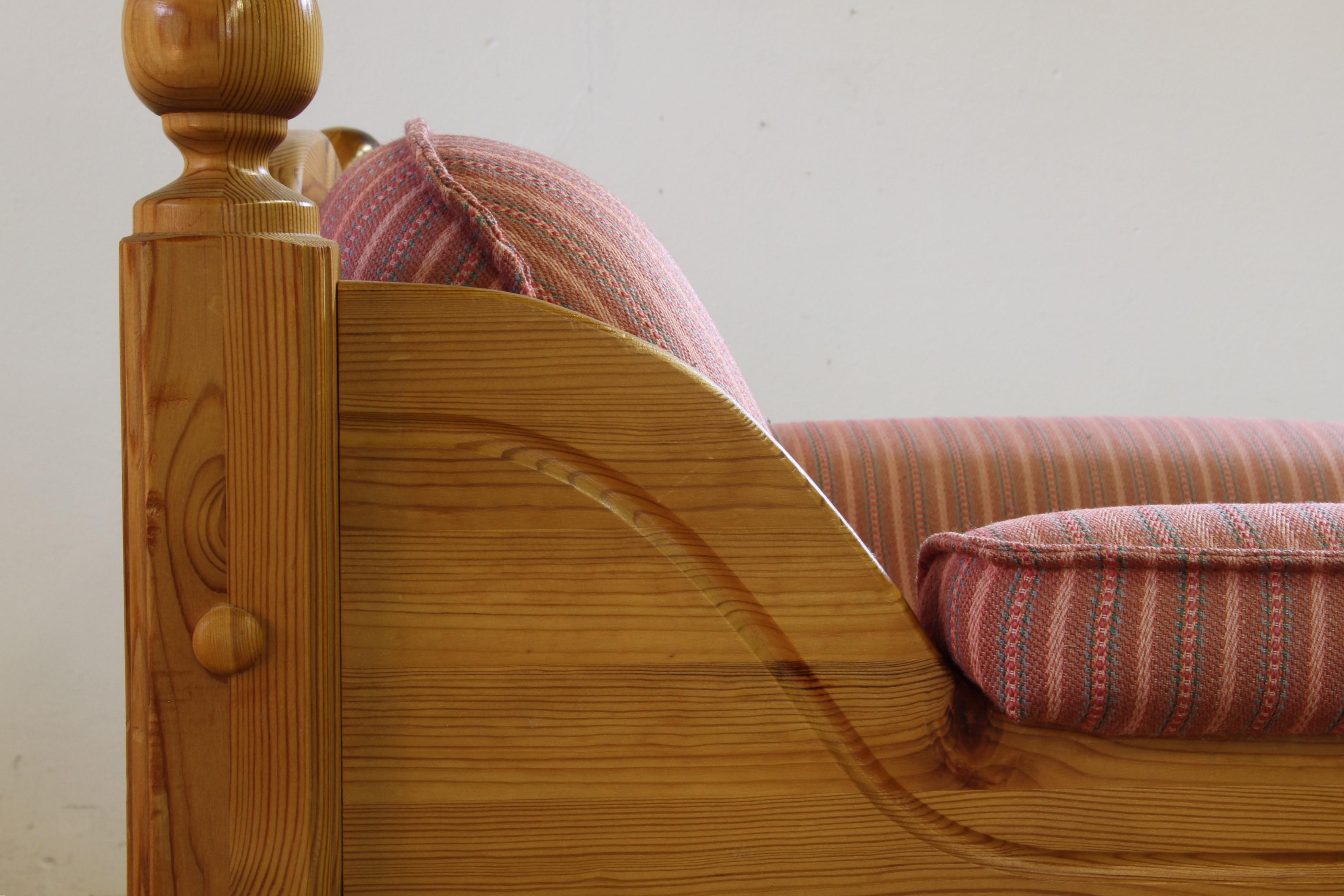 Vintage Mid-Century Danish Pine Lounge Chair, 1970er Jahre im Angebot 8