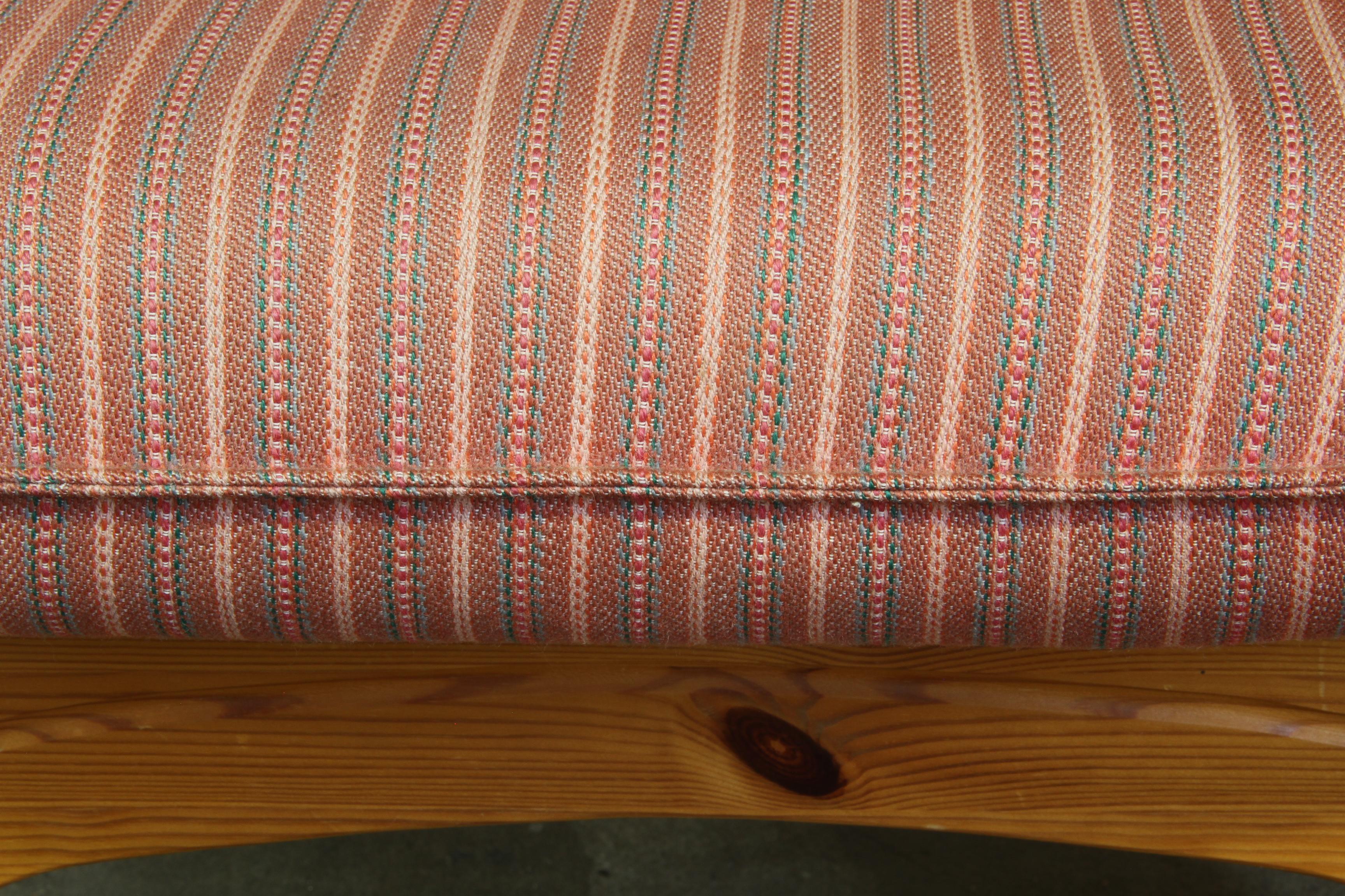 Vintage Mid-Century Danish Pine Lounge Chair, 1970er Jahre im Angebot 11