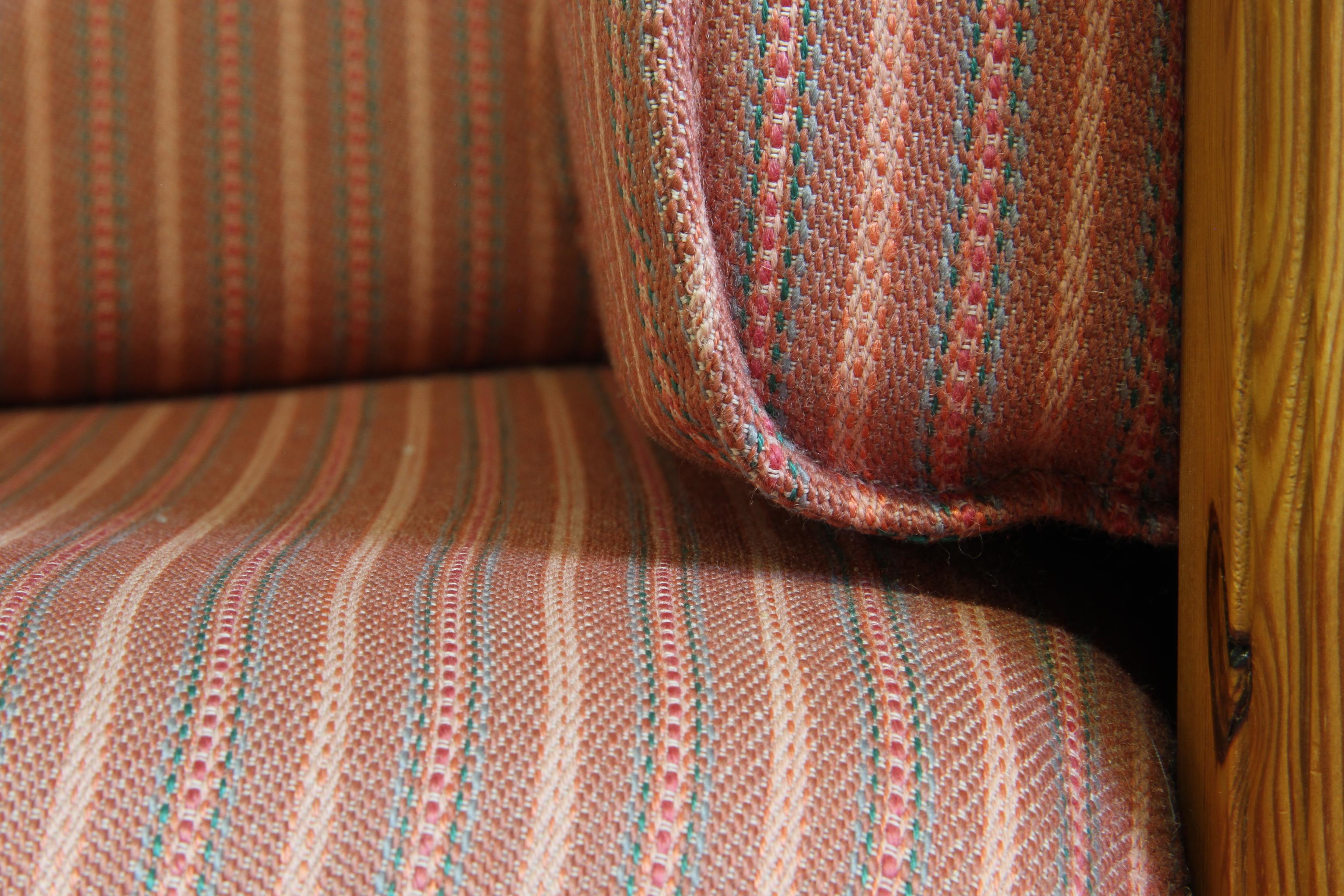 Vintage Mid-Century Danish Pine Lounge Chair, 1970er Jahre im Angebot 12