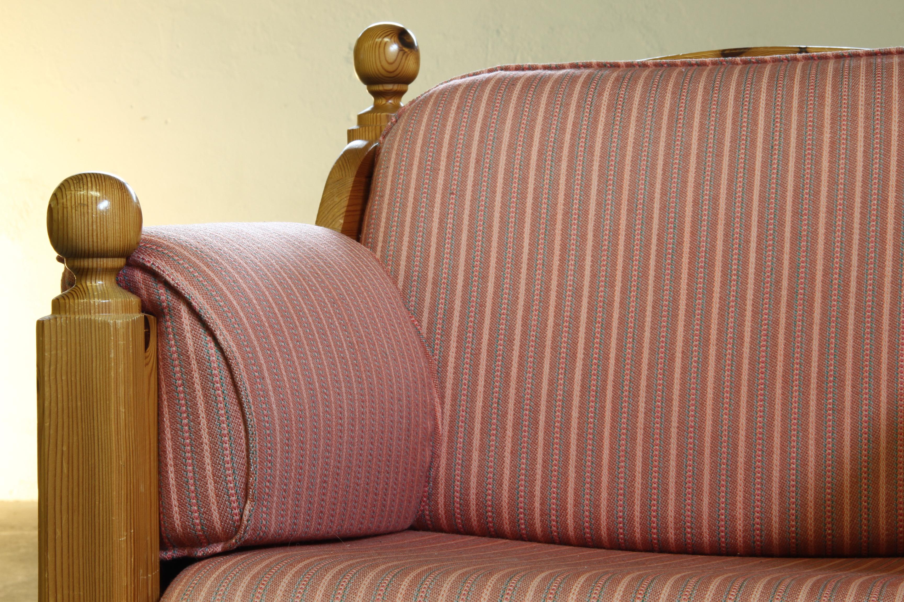 Vintage Mid-Century Danish Pine Lounge Chair, 1970er Jahre im Angebot 2