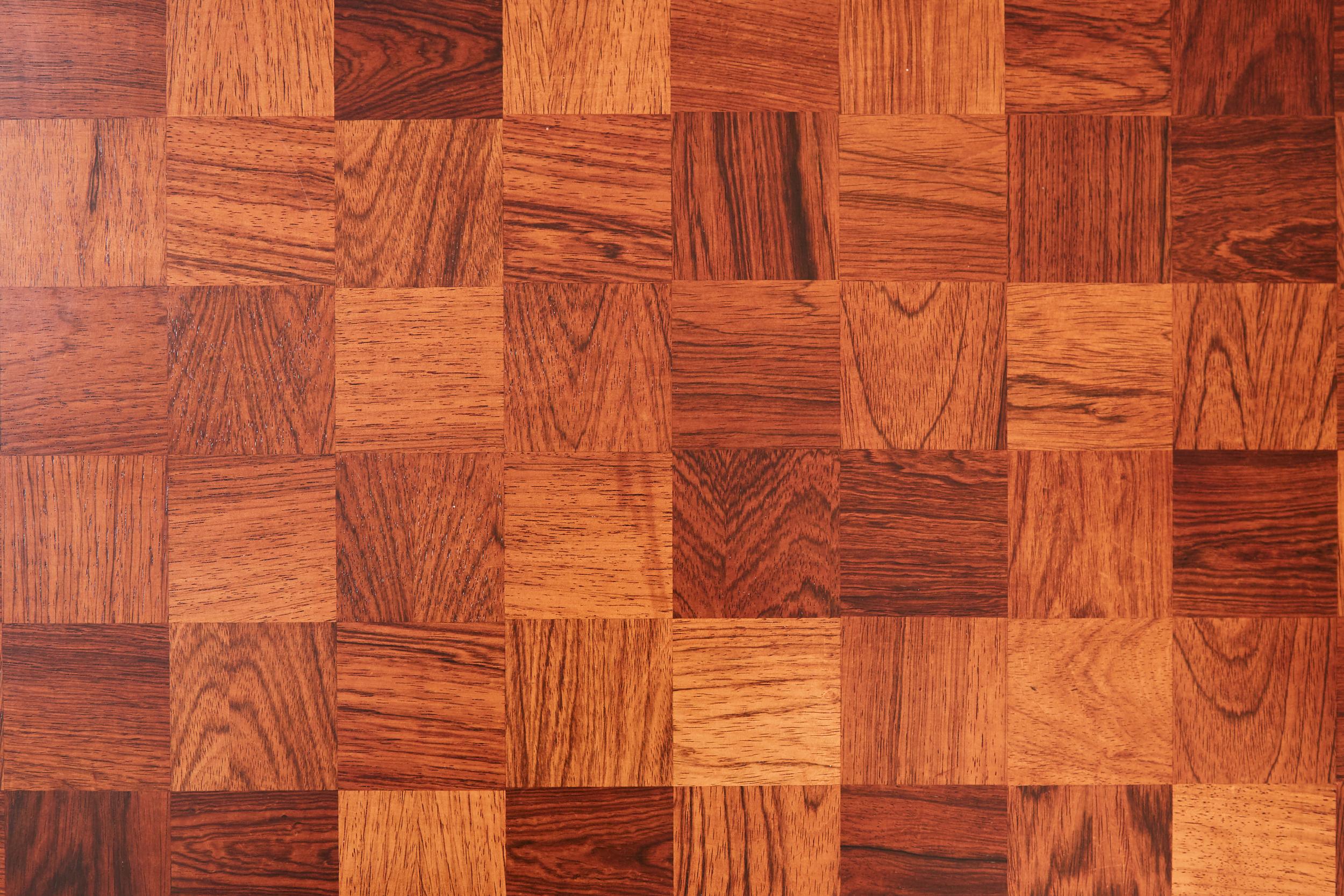 Vintage Mid Century Danish Rosewood Checkerboard Coffee Table for Cado In Good Condition In London, GB