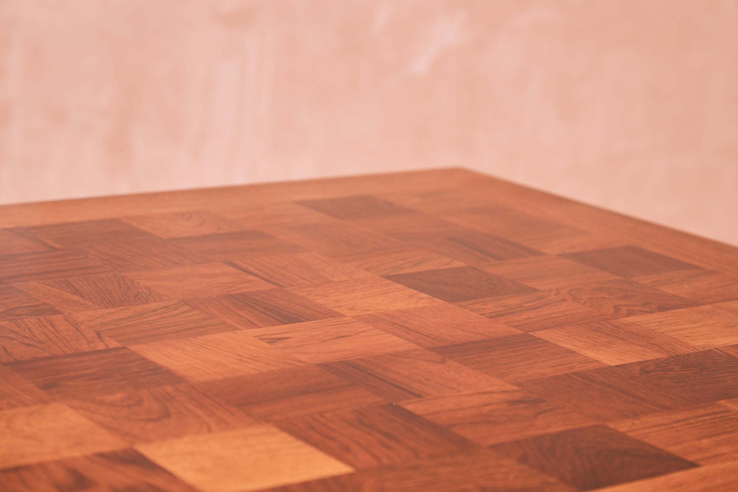 20th Century Vintage Mid Century Danish Rosewood Checkerboard Coffee Table for Cado