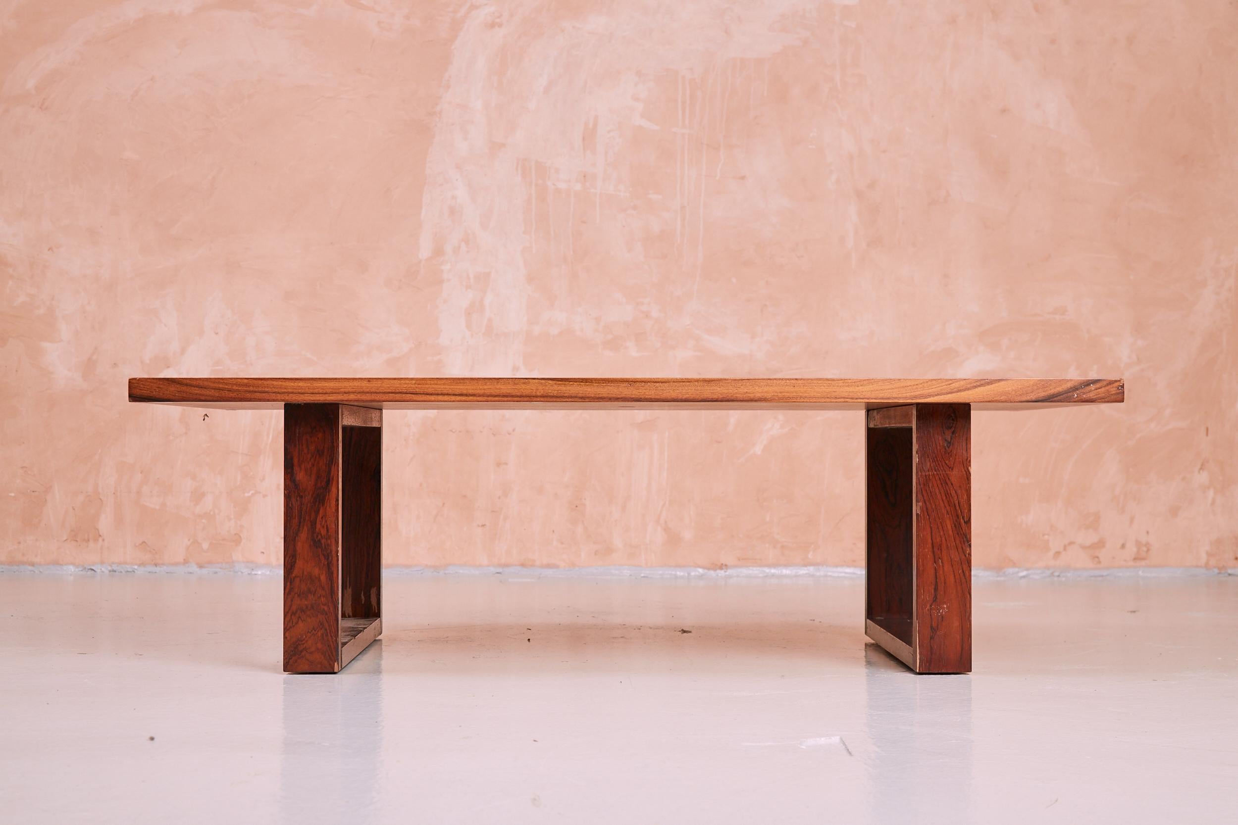 Vintage Mid Century Danish Rosewood Checkerboard Coffee Table for Cado 1