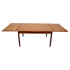 Vintage Mid-Century Danish Teak Draw Leaf Dining Table