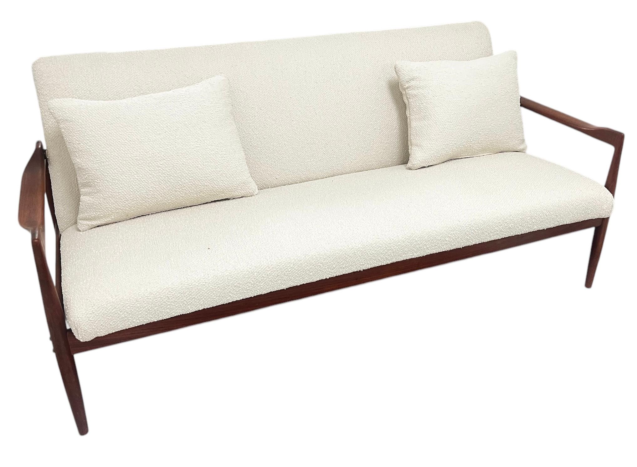 Vintage Mid-Century Danish Teakwood Sofa For Sale 7