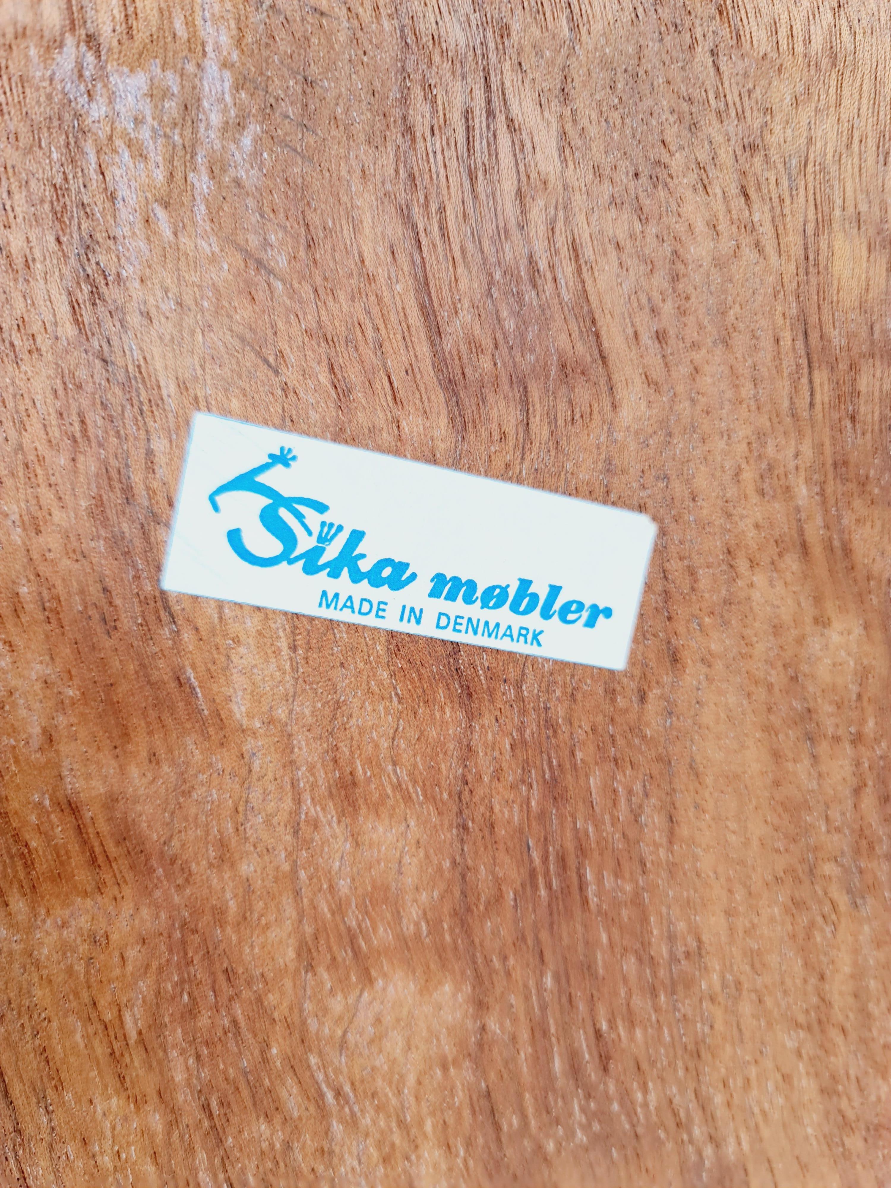 Dänischer Vintage-Wagenwagen aus massivem Teakholz/Barwagen aus der Mitte des Jahrhunderts von SIKA Mobler , 1960 im Angebot 6