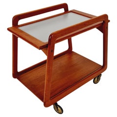 Dänischer Vintage-Wagenwagen aus massivem Teakholz/Barwagen aus der Mitte des Jahrhunderts von SIKA Mobler , 1960