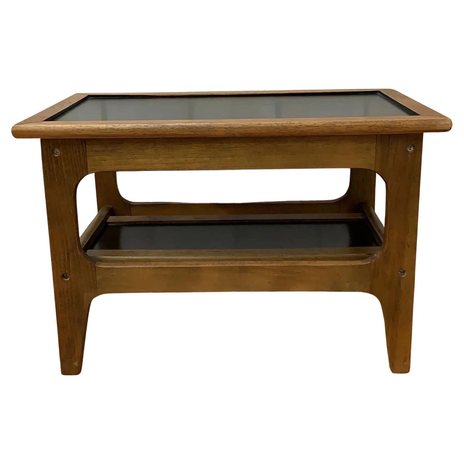 Table d'appoint, d'appoint, de service, à deux niveaux, danoise du milieu du siècle dernier