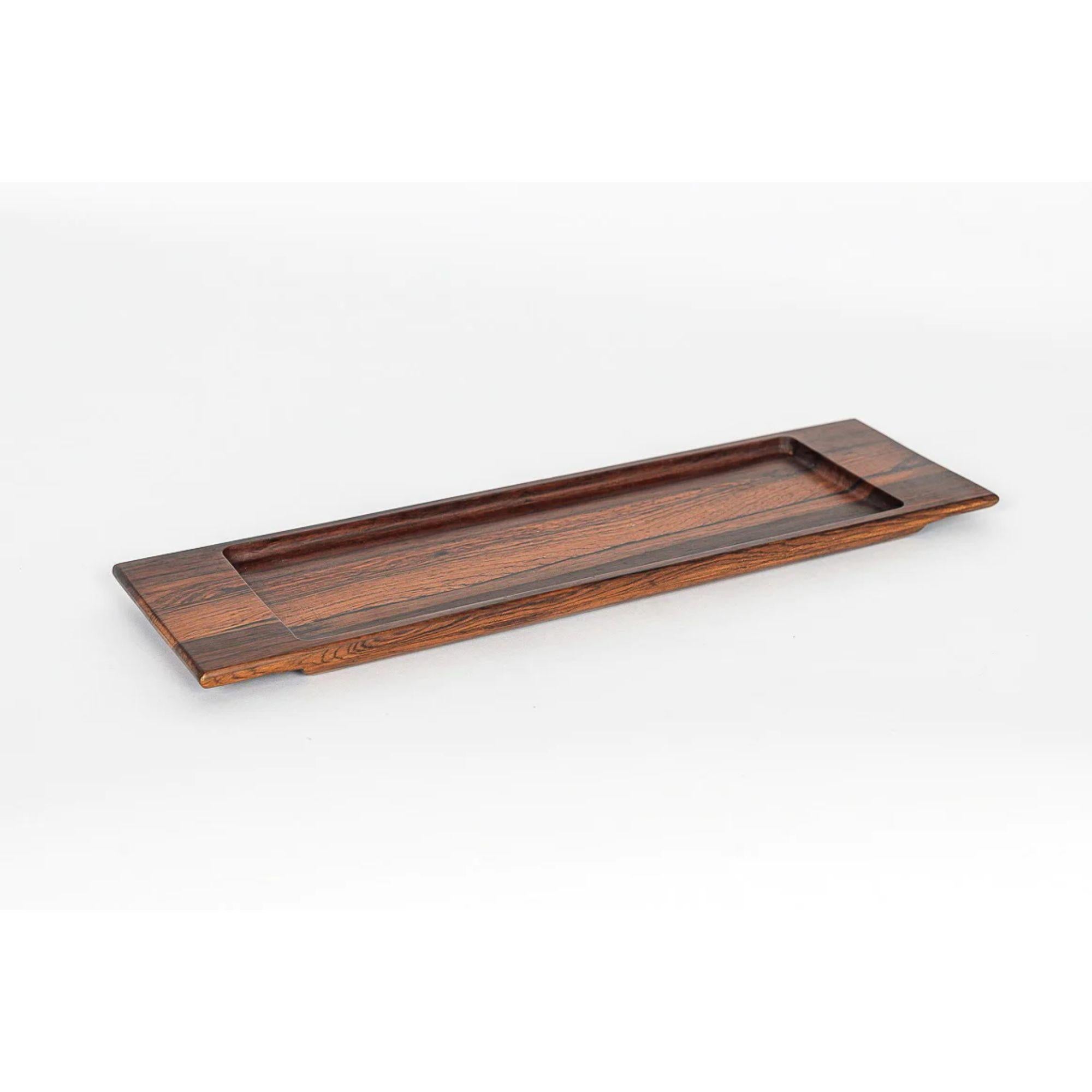 Mid-Century Modern Vintage Midcentury Decorative Tray in Rosewood by Jean Gillon, 1960s