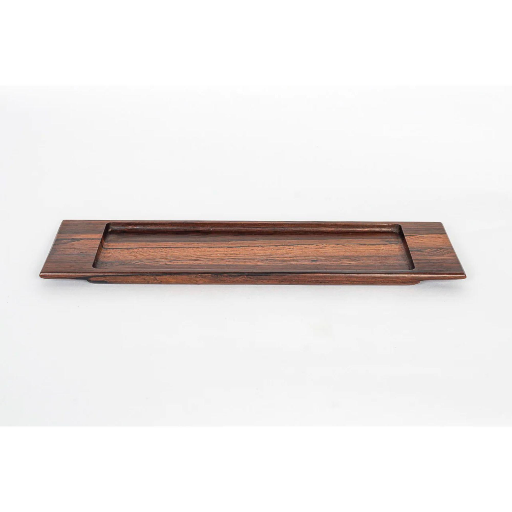 20th Century Vintage Midcentury Decorative Tray in Rosewood by Jean Gillon, 1960s