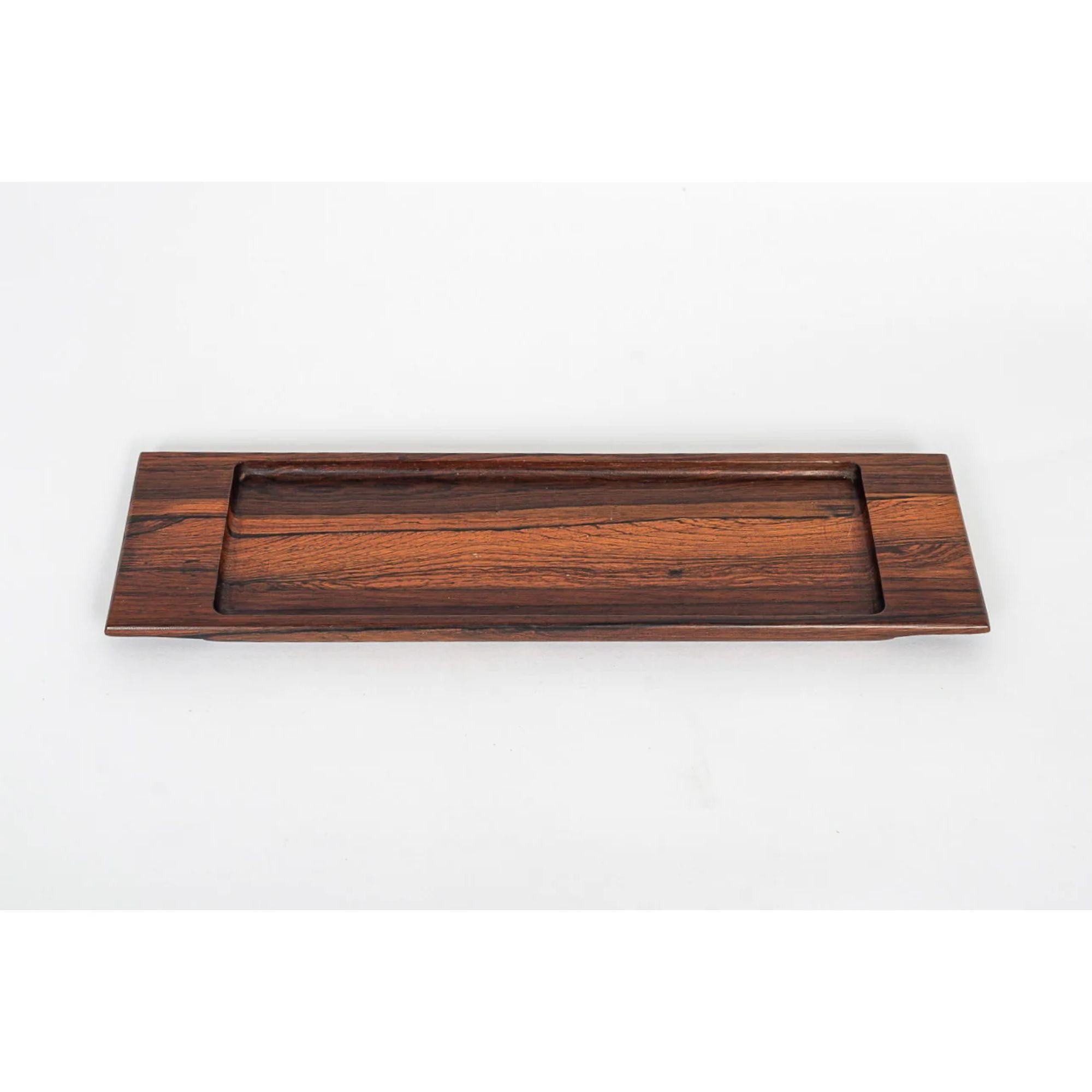 Vintage Midcentury Decorative Tray in Rosewood by Jean Gillon, 1960s 1