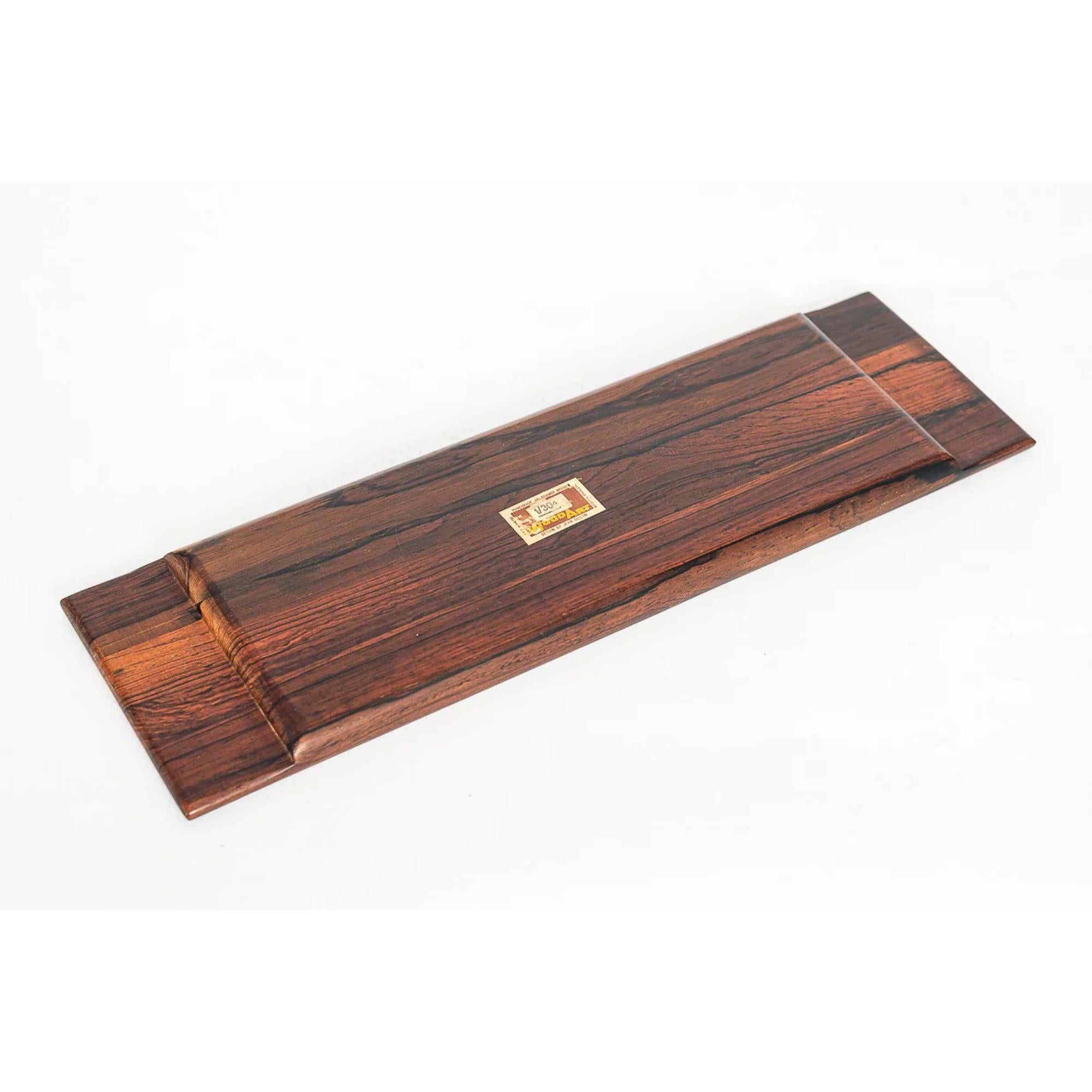 Vintage Midcentury Decorative Tray in Rosewood by Jean Gillon, 1960s 3