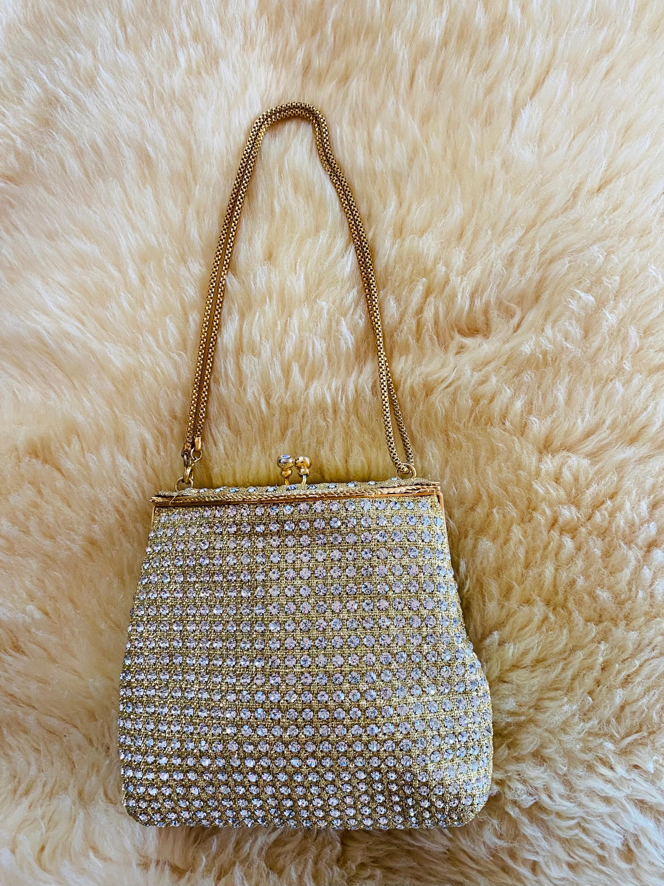 Sac de soirée vintage à diamants du milieu du siècle dernier en vente 2