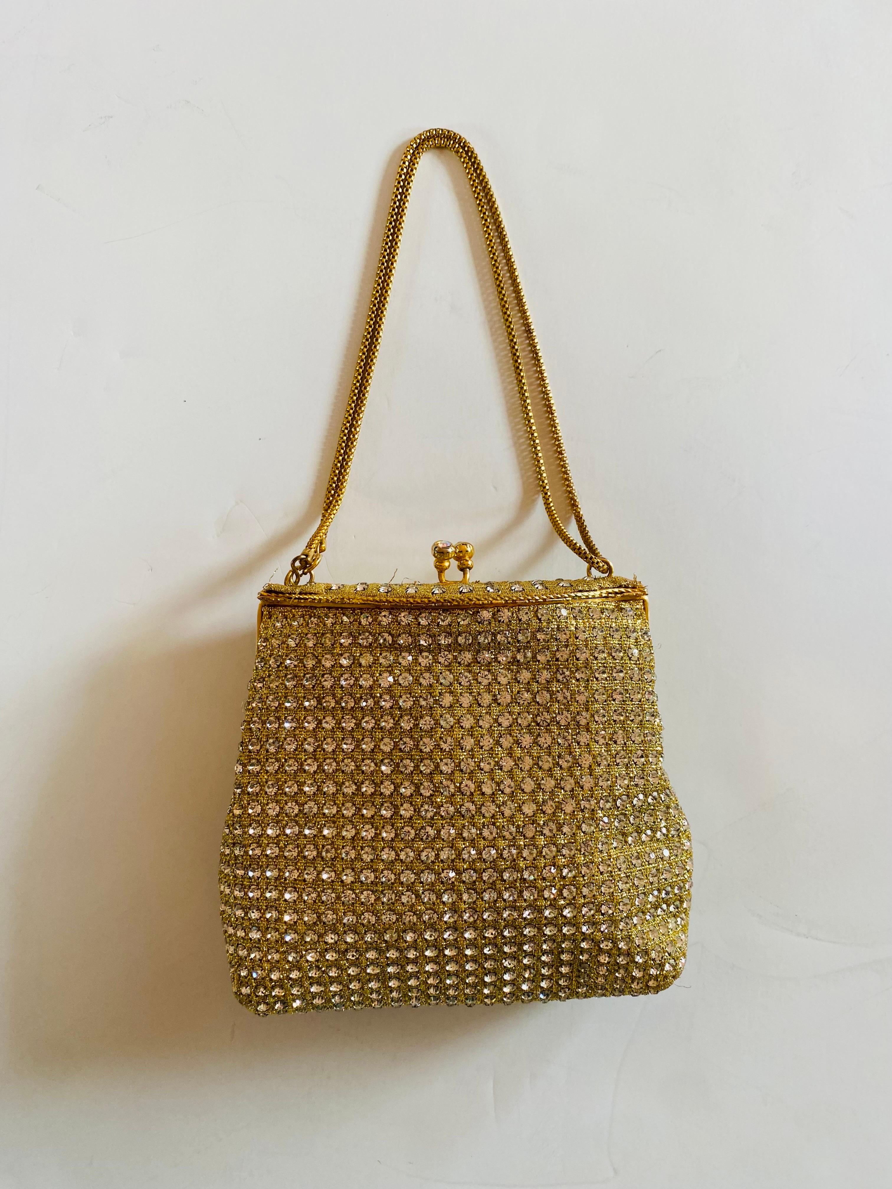 Sac de soirée vintage à diamants du milieu du siècle dernier Bon état - En vente à San Diego, CA
