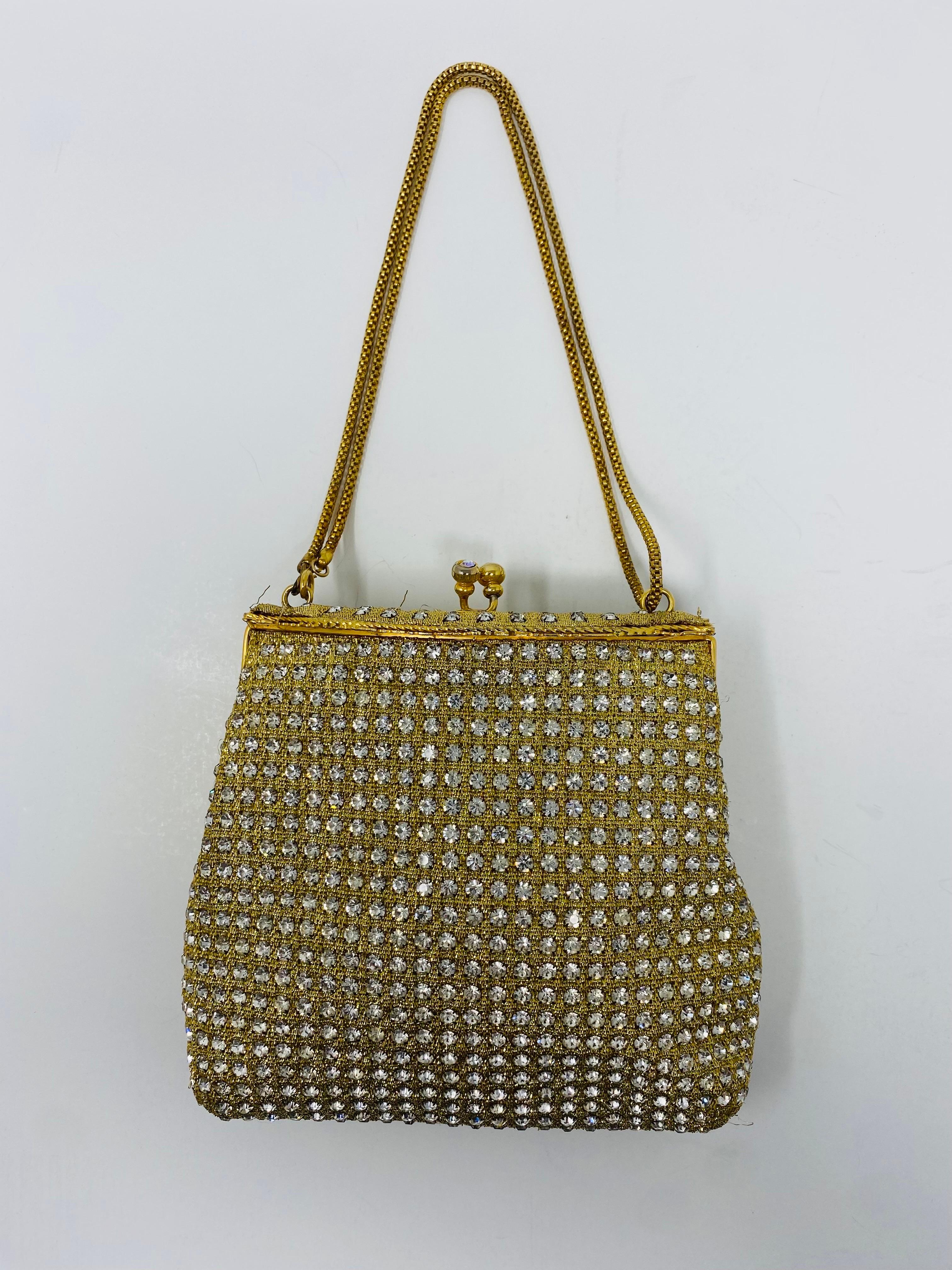 Milieu du XXe siècle Sac de soirée vintage à diamants du milieu du siècle dernier en vente