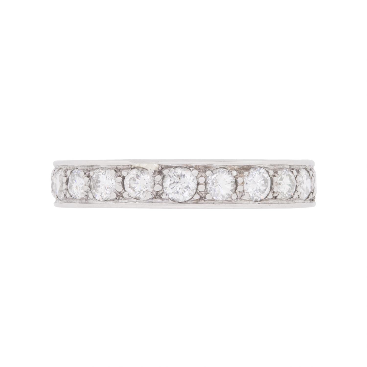 Anillo de eternidad de diamantes vintage de 2,73 ct, circa años 50 en Bueno estado para la venta en London, GB