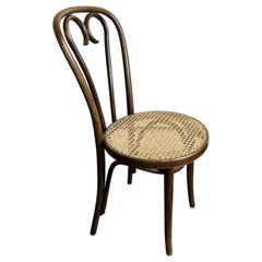 Vintage Mid century Dining Cafe Cane Sweetheart Bentwood Chairs by Thonet