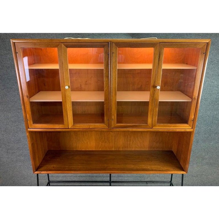Vintage Midcentury Drexel "Declaration" Hutch with Custom Made Metal