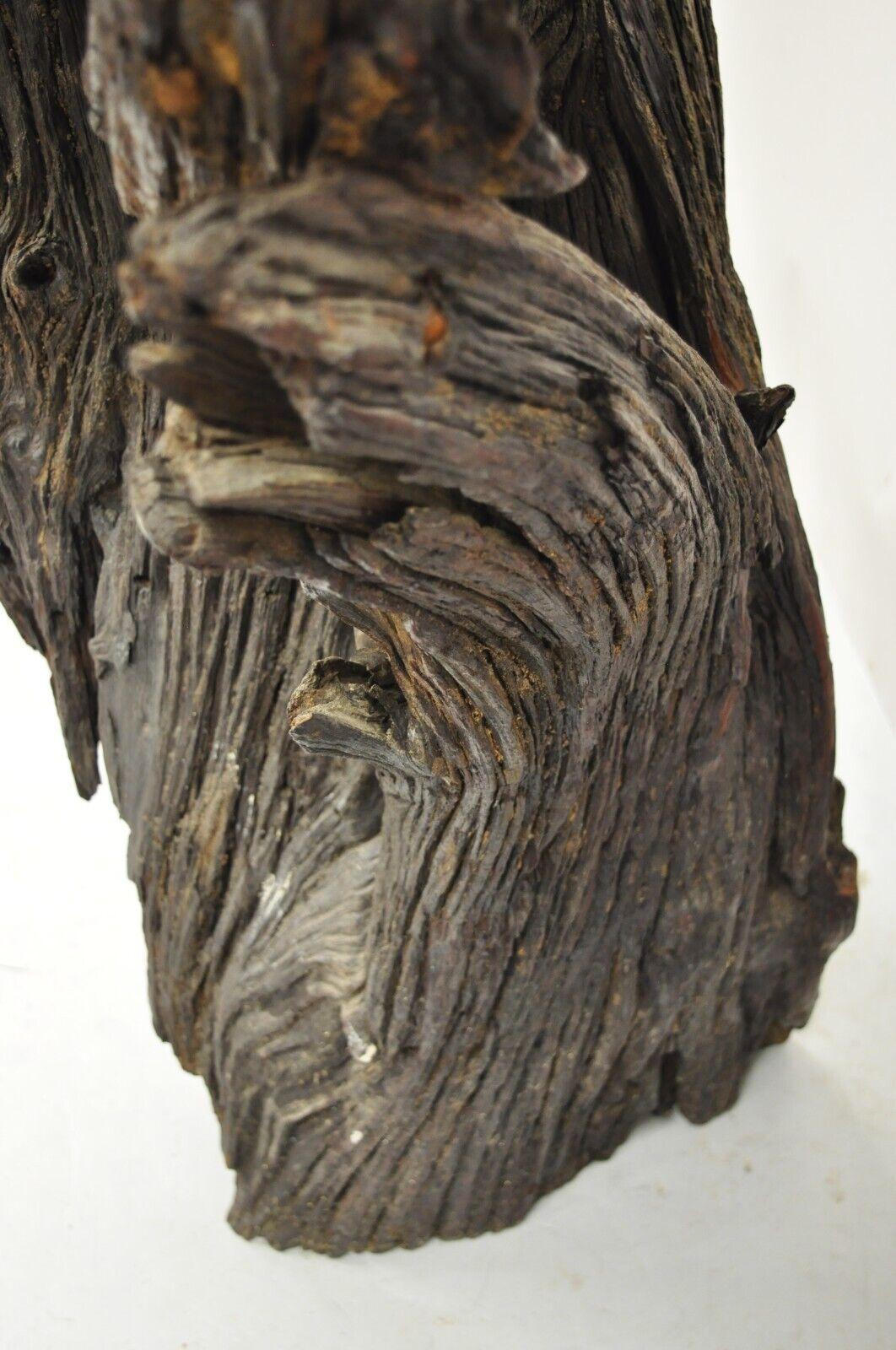 Vintage Mid Century Driftwood Burl Wood Slab 36