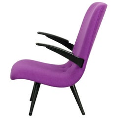 Vintage Midcentury Dutch Van Os Easy chair in Purple, 1950s