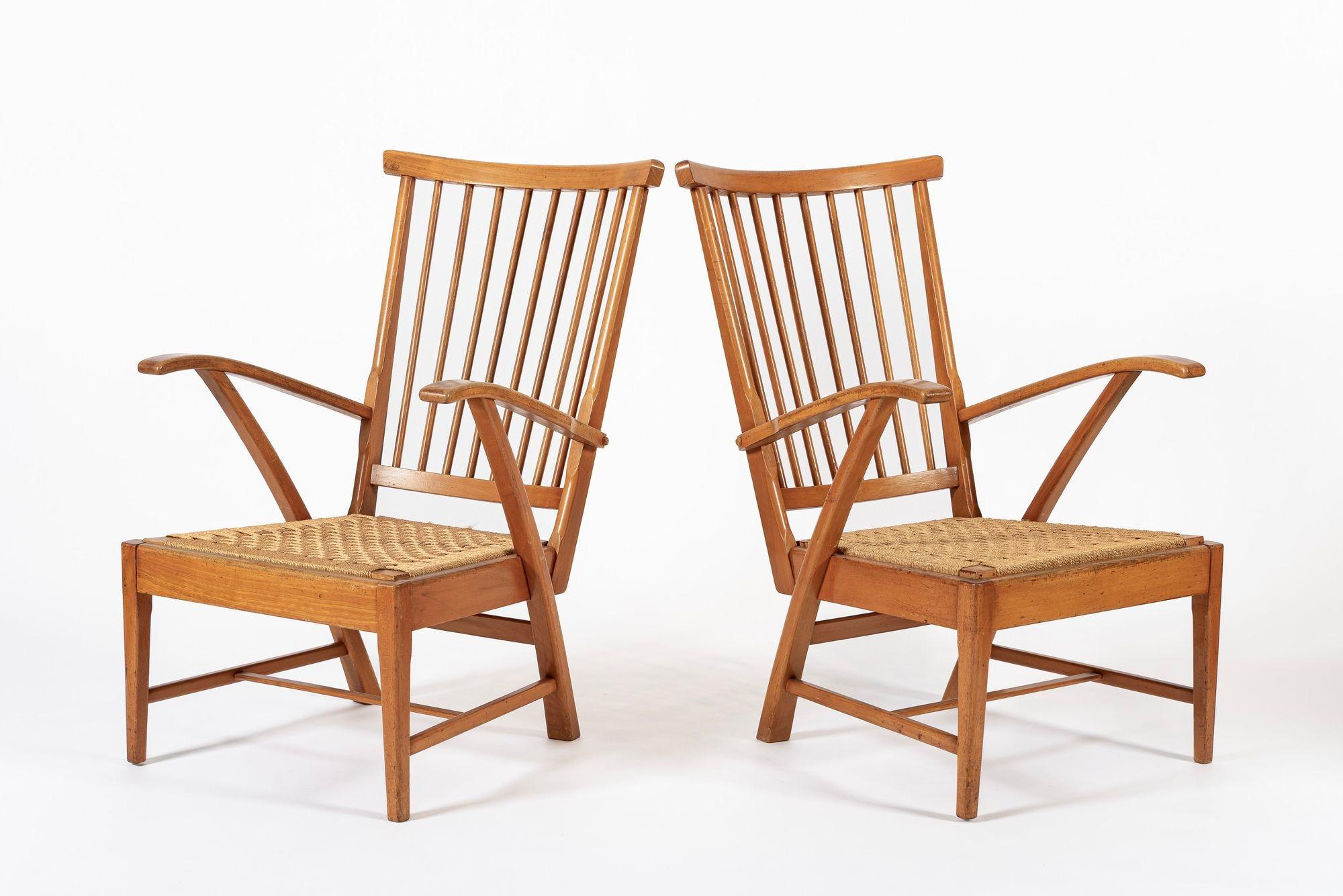 Sillas de salón de madera holandesas vintage de mediados de siglo de Vero Stoel en venta 4