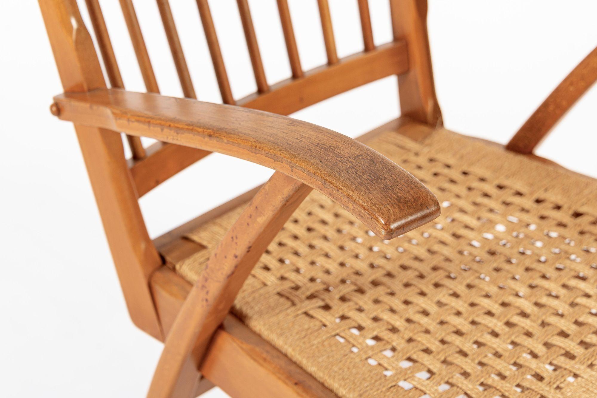 Sillas de salón de madera holandesas vintage de mediados de siglo de Vero Stoel en venta 5