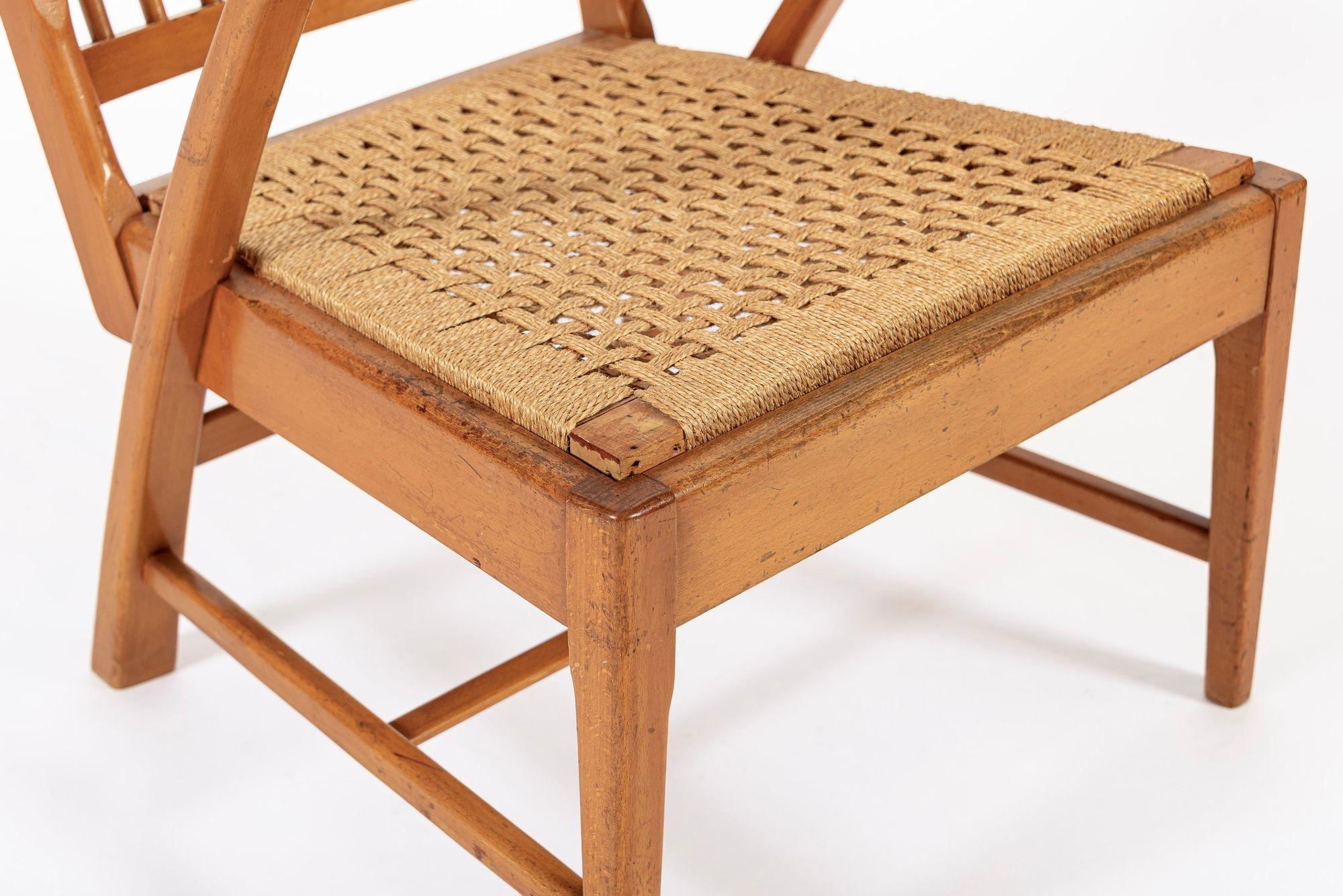 Sillas de salón de madera holandesas vintage de mediados de siglo de Vero Stoel en venta 6