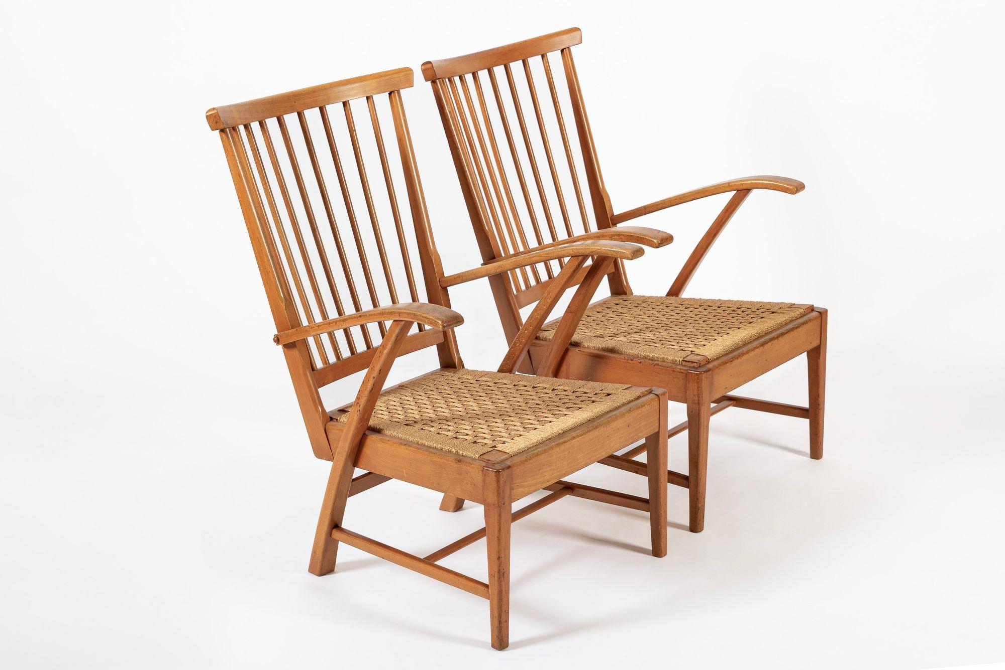 Sillas de salón de madera holandesas vintage de mediados de siglo de Vero Stoel Moderno de mediados de siglo en venta