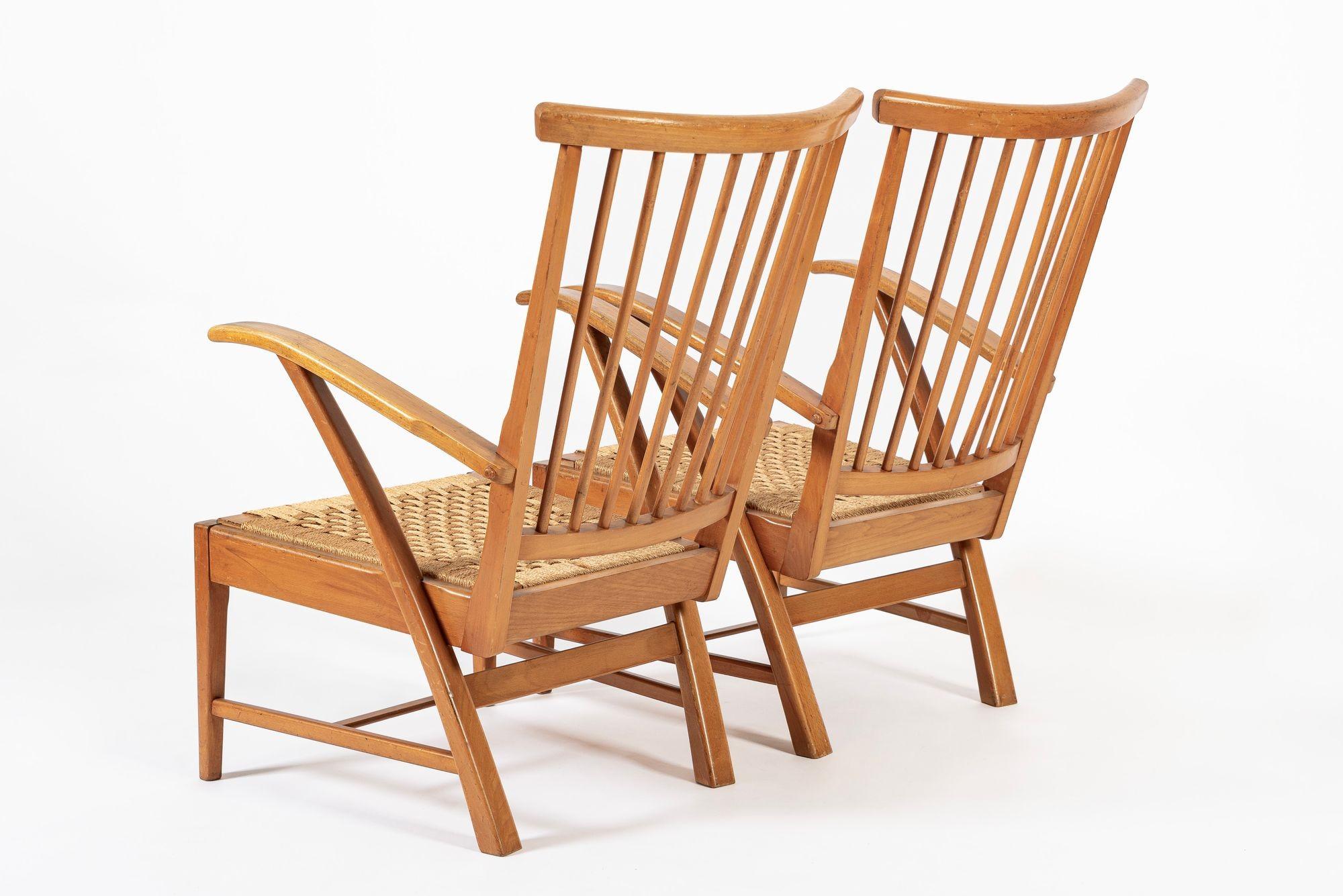 Sillas de salón de madera holandesas vintage de mediados de siglo de Vero Stoel en Bueno estado para la venta en Detroit, MI