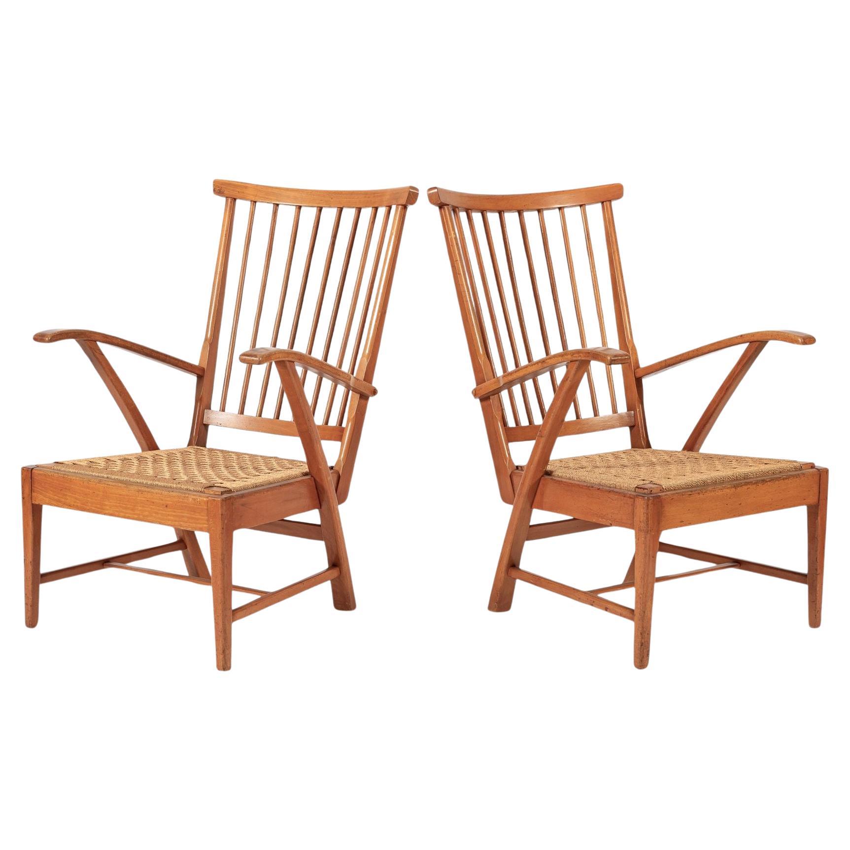 Sillas de salón de madera holandesas vintage de mediados de siglo de Vero Stoel en venta