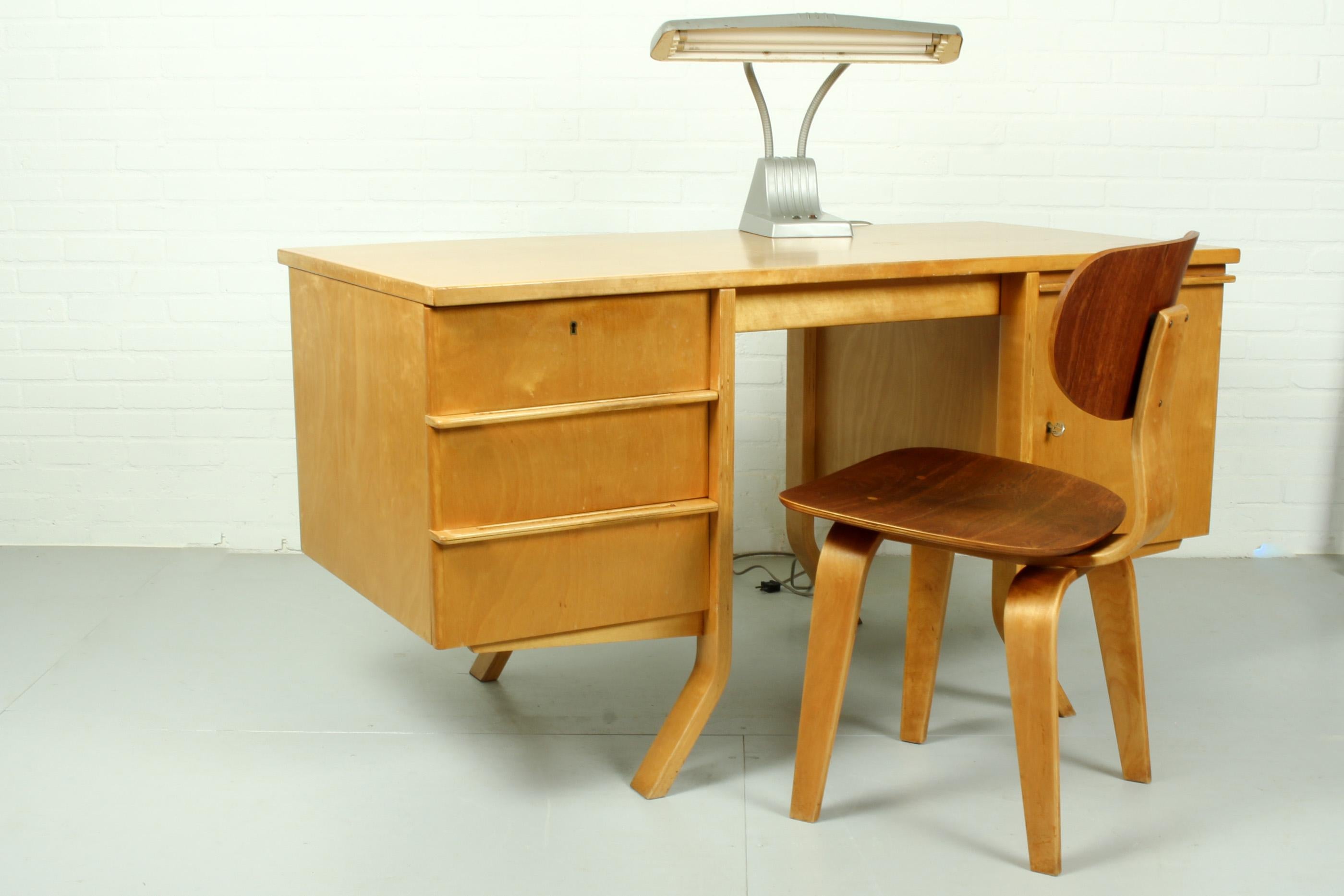 Vintage Midcentury EB04 writing desk by Cees Braakman for Pastoe, 1950s 3