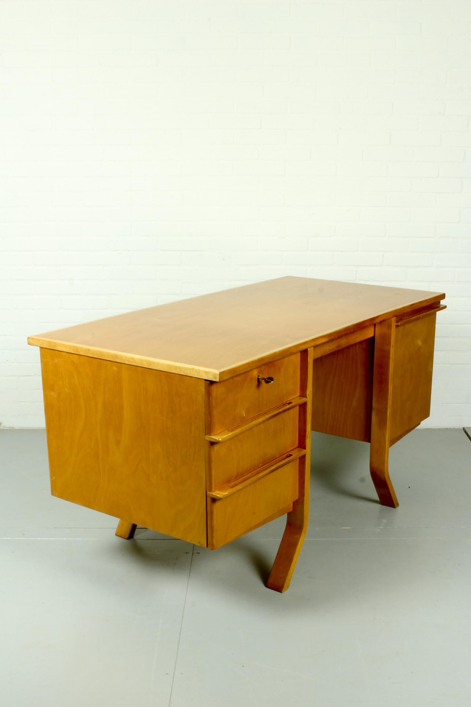 Dutch Vintage Midcentury EB04 writing desk by Cees Braakman for Pastoe, 1950s