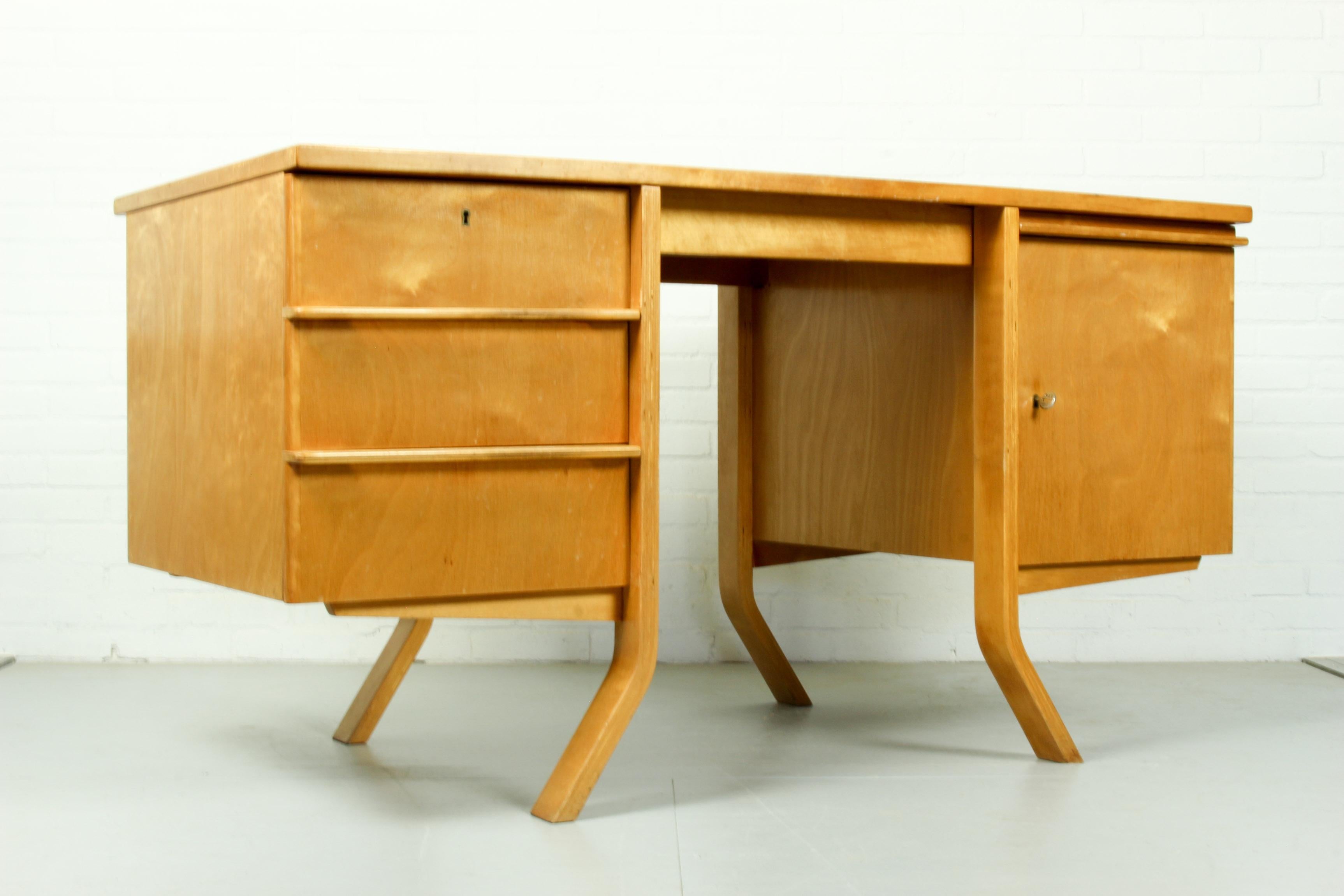 Vintage Midcentury EB04 writing desk by Cees Braakman for Pastoe, 1950s 2