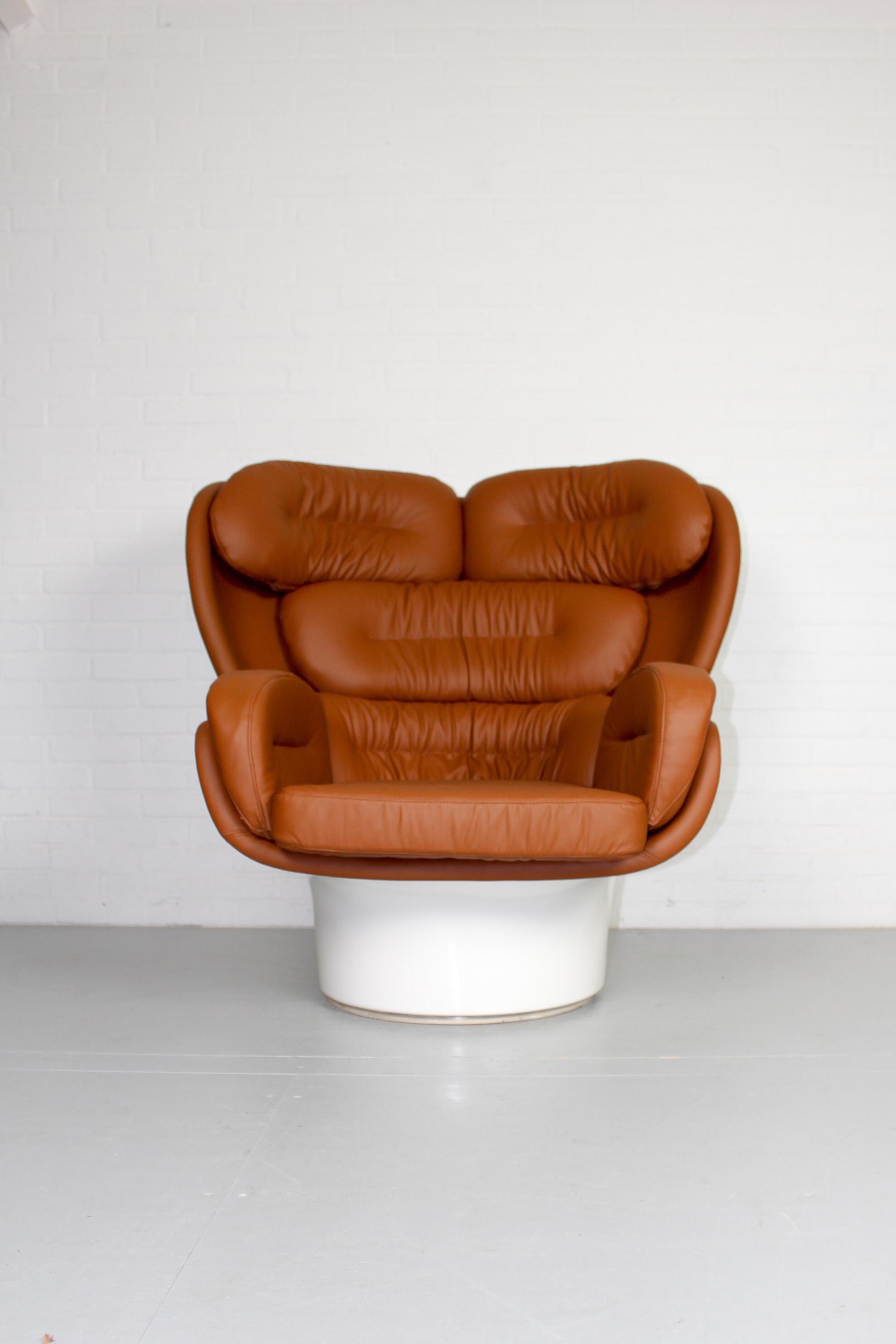 Vintage Mid Century Elda Armchair by Joe Columbo for Comfort, 1960s In Good Condition In Appeltern, Gelderland