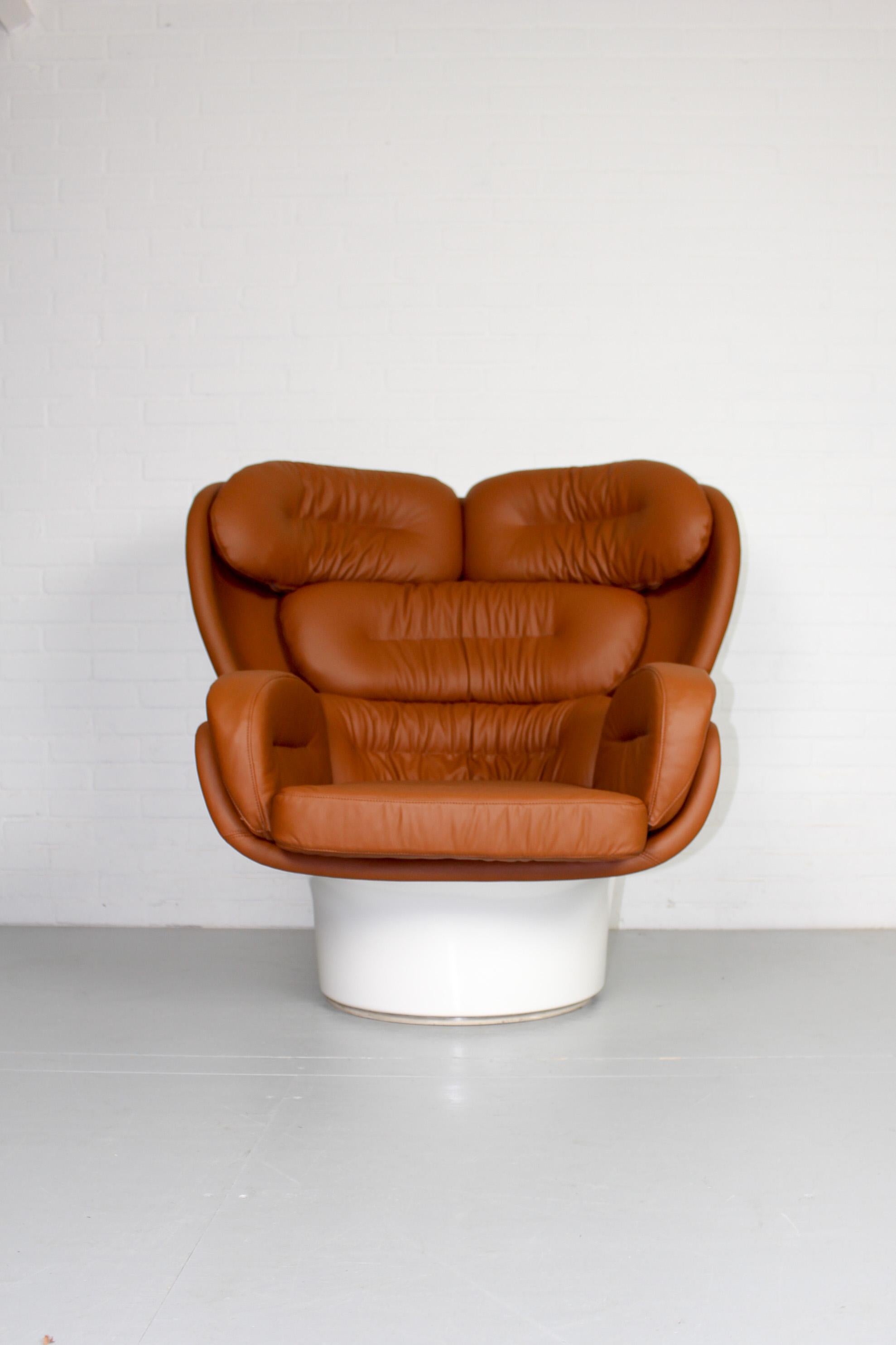 Vintage Mid Century Elda Armchair by Joe Columbo for Comfort, 1960s  In Good Condition In Appeltern, Gelderland