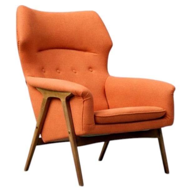 Vintage Mid-Century Elm Wing Master Chair von Thorbjörn Afdal für Bruksbo, 1960er Jahre im Angebot