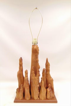 Vintage Midcentury Enormous Cypress Root Lamp