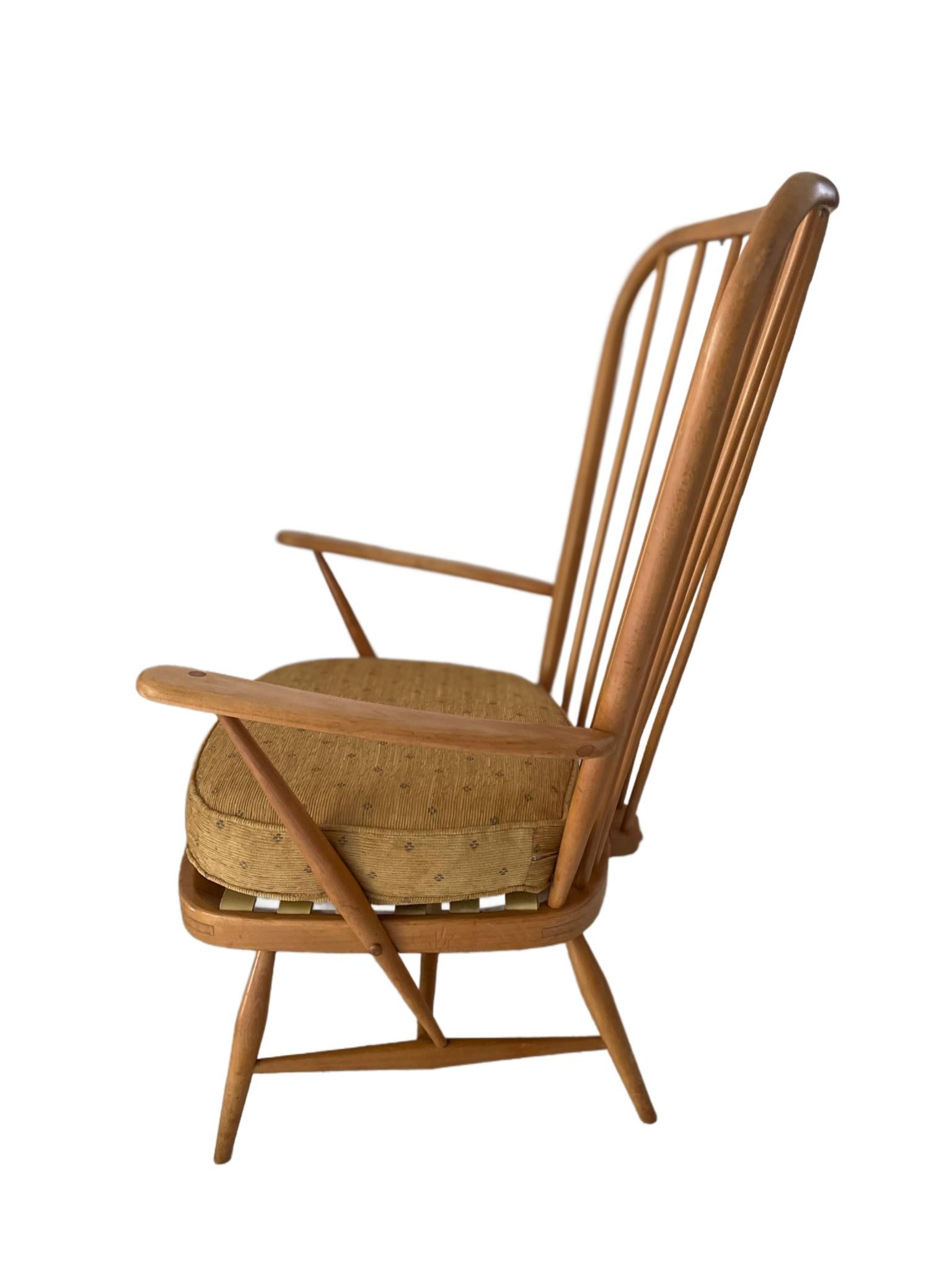 Vintage Mid Century Ercol Windsor High Back Grandfather Armchair Model 478 x 2 im Angebot 5