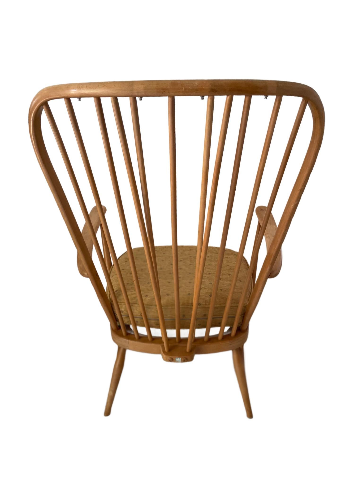 Vintage Mid Century Ercol Windsor High Back Grandfather Armchair Model 478 x 2 (Moderne der Mitte des Jahrhunderts) im Angebot