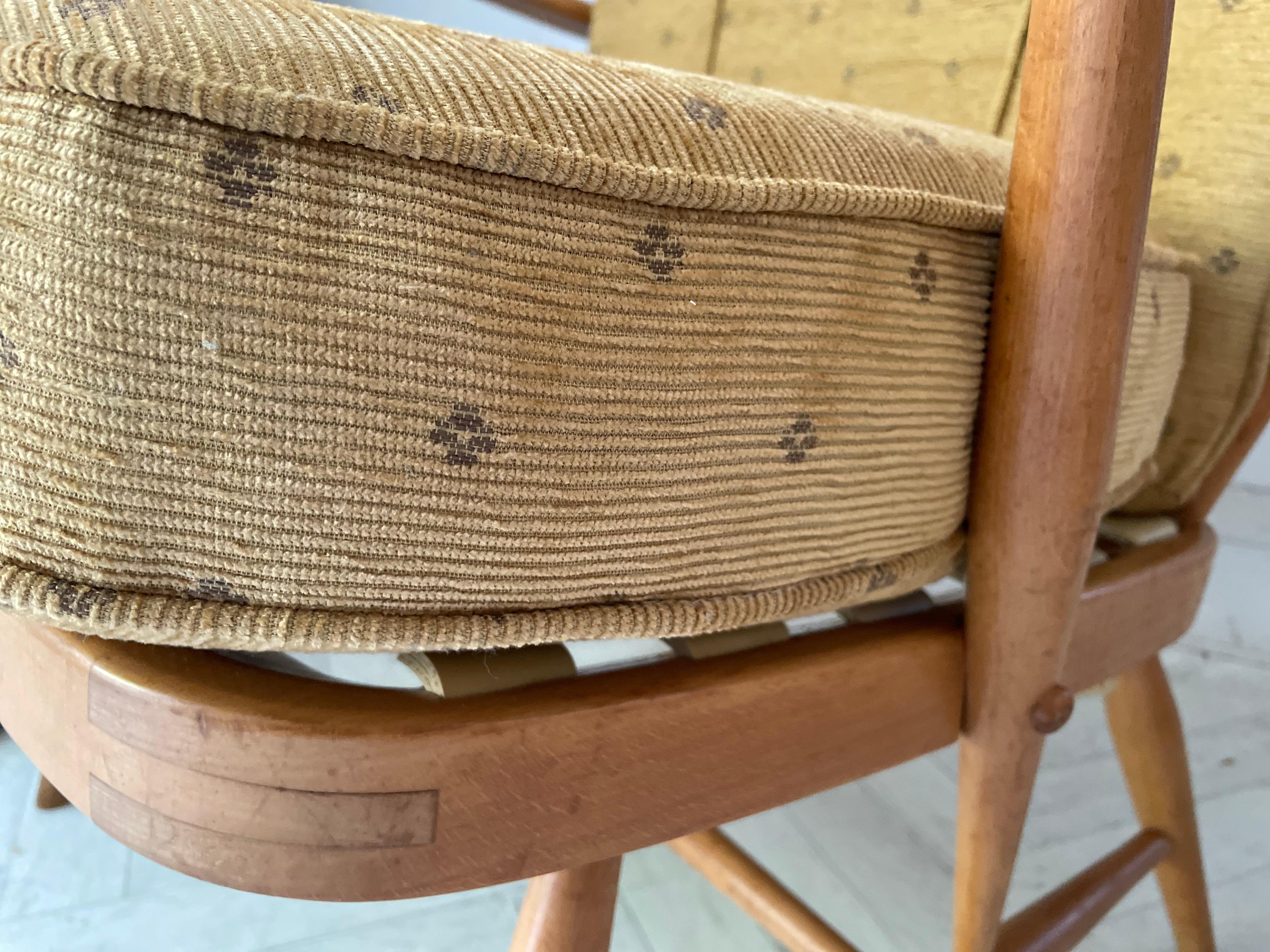 Vintage Mid Century Ercol Windsor High Back Grandfather Armchair Model 478 x 2 im Angebot 1