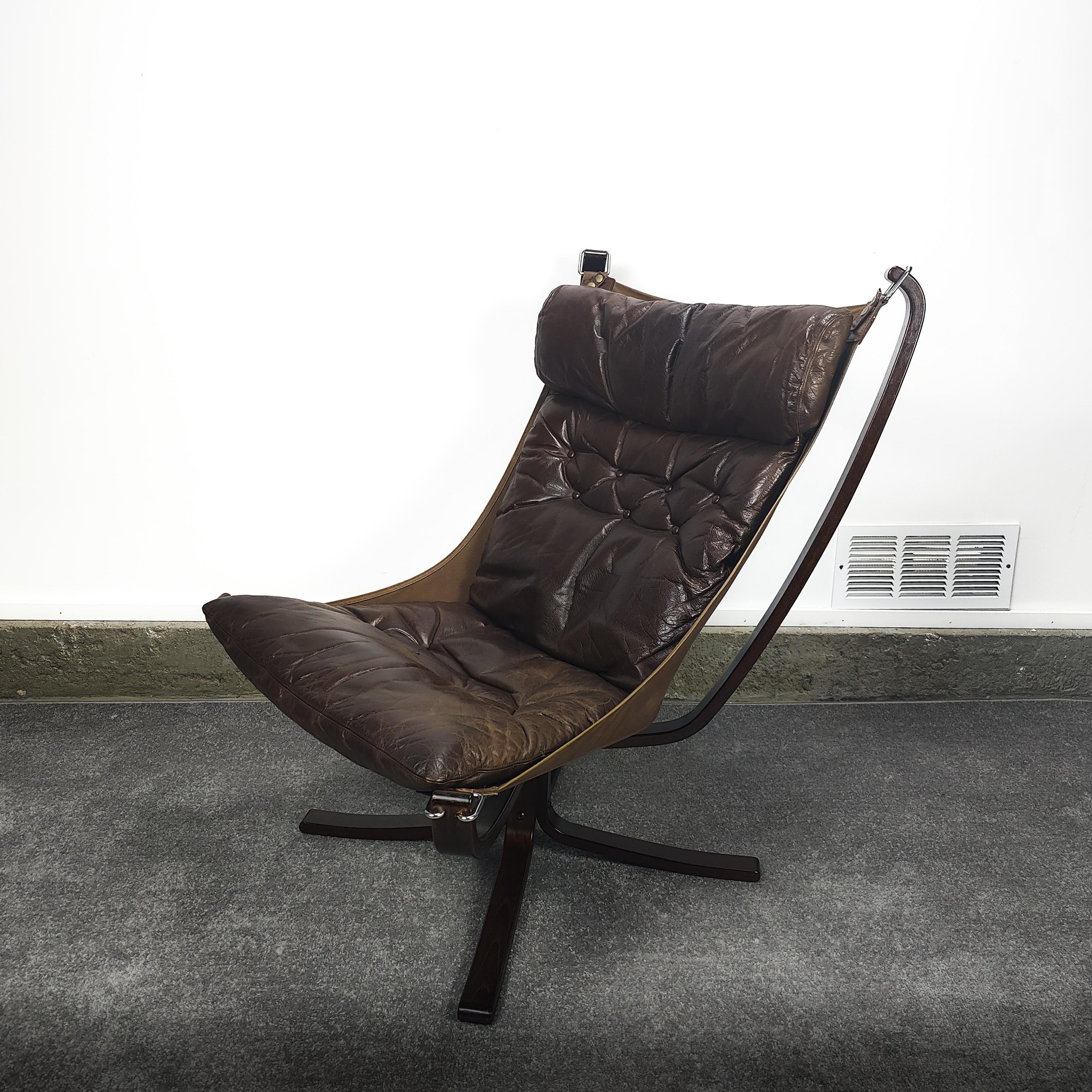 Vintage Midcentury Falcon Chair by Sigurd Ressell for Vatne Mobler In Good Condition In Chino Hills, CA
