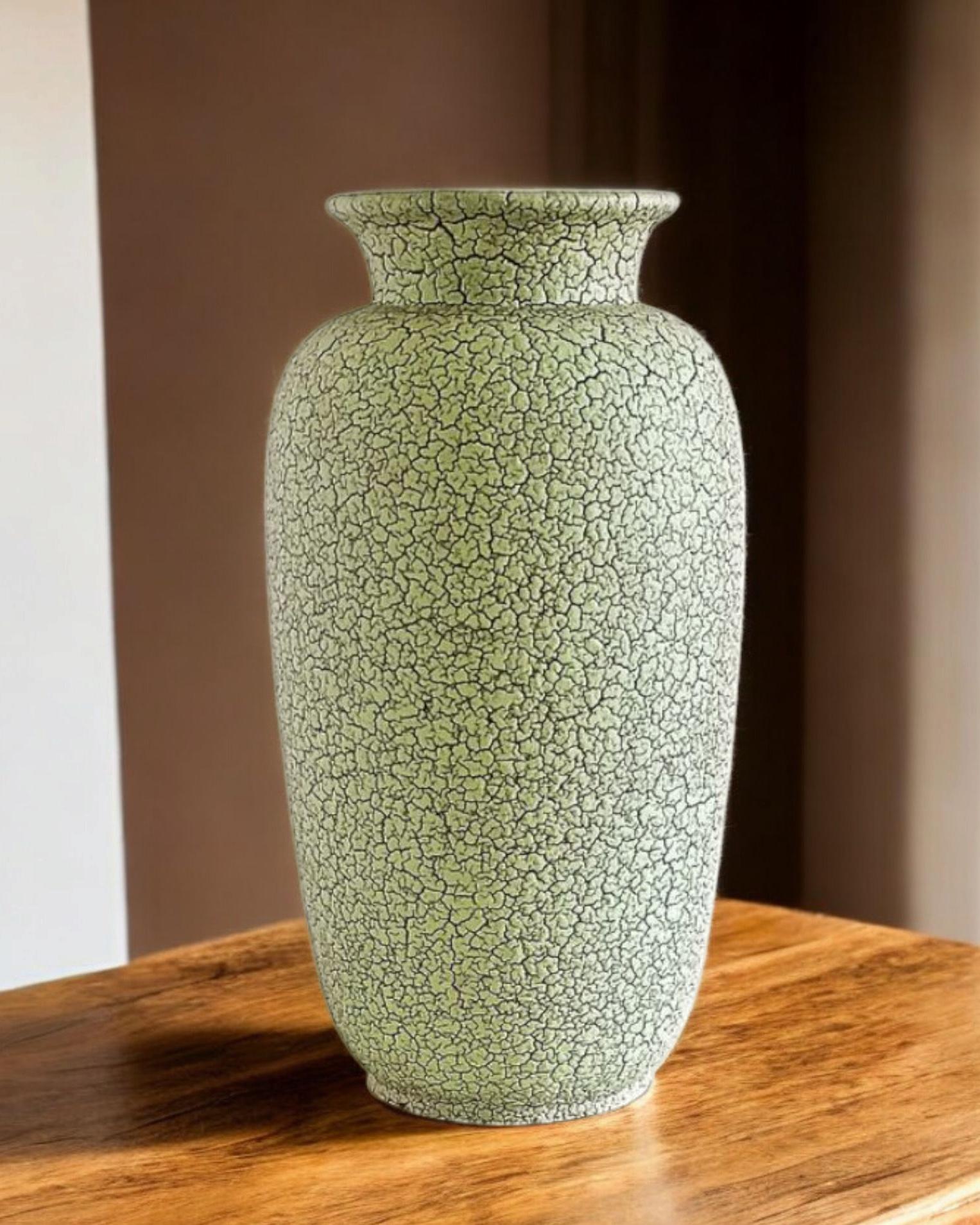Midcentury West German Art Pottery Ceramic Vase by Jasba, 1950s For Sale 4